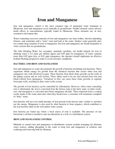 Iron and Manganese Removal