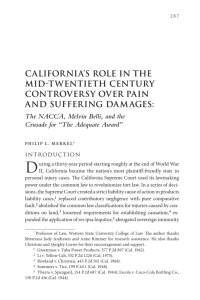 California's Role in the Mid-Twentieth Century Controversy Over