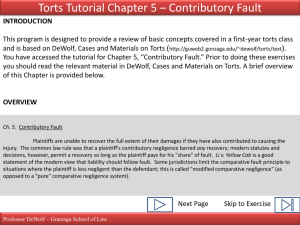 Chapter 5 Contributory Fault