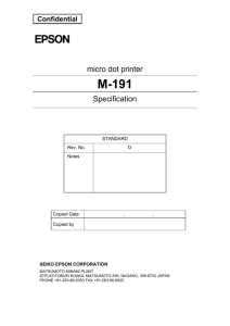micro dot printer Specification - data
