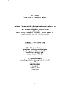 Atlanta Commercial Revitalization Deduction Program
