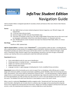 InfoTrac Student Edition
