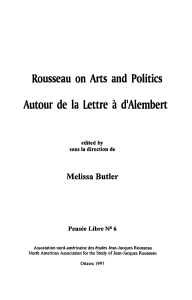 Rousseau on Arts and Politics