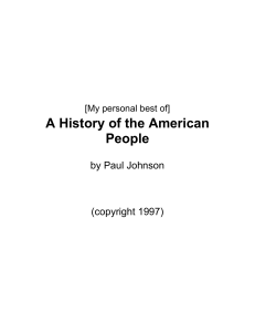A HISTORY OF THE AMERICAN PEOPLE by Paul Johnson