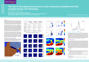 The role of microphysical processes on the mesoscale simulation