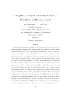 Filling Seats at a Theater: Estimating the Impact of Posted Prices