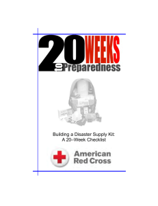 Building a Disaster Supply Kit: A 20–Week Checklist