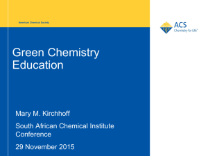 Green Chemistry Education