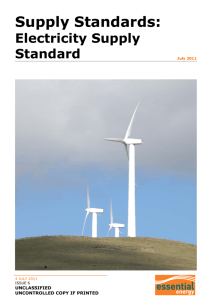 Supply Standards - Essential Energy