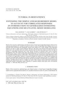 Extending the simple linear regression model to account for