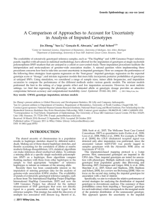 A comparison of approaches to account for uncertainty in analysis of