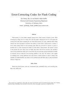 Error-Correcting Codes for Flash Coding