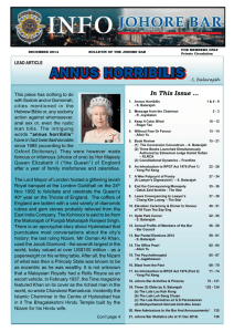 Annus Horribilis - Johore Bar Committee