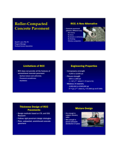 Roller-Compacted Concrete Pavement