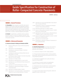 Guide Specification for Construction of Roller