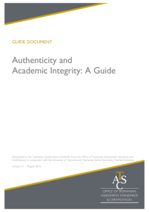 Authenticity and Academic Integrity: A Guide