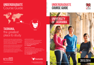 university of tasmania undergraduate course guide