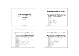 Transforming Graphs, Exponential and Logarithm Functions