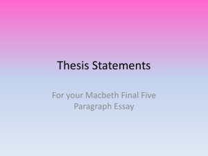 thesis statements macbeth