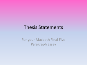 Thesis Statements