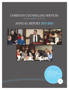 annual report 2013-2014 - Christian Counselling Services