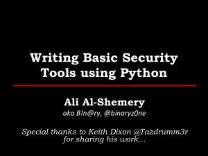 Writing Basic Security Tools using Python