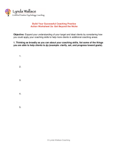 Action Worksheet 2a Get Beyond the Niche