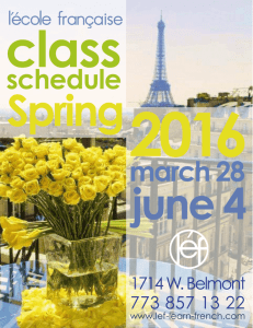 march 28 - L'école Française