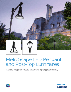 MetroScape LED Pendant and Post-Top Luminaires