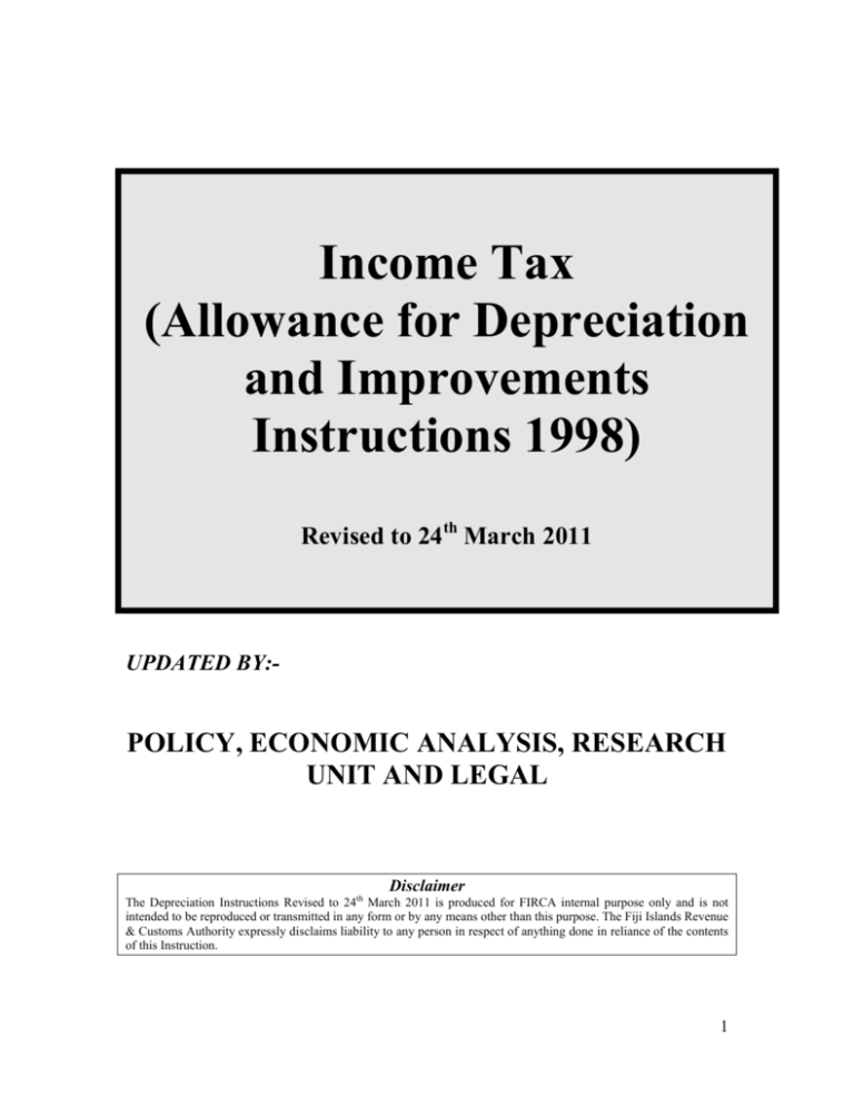 income-tax-allowance-for-depreciation-and-improvements