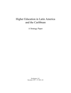 Higher Education in Latin America and the Caribbean: A Strategy