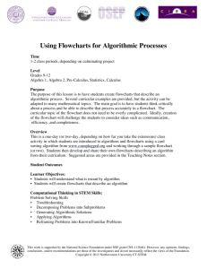 Using Flowcharts for Algorithmic Processes