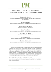 reliability of a scale assessing depressed mood in the context of sleep