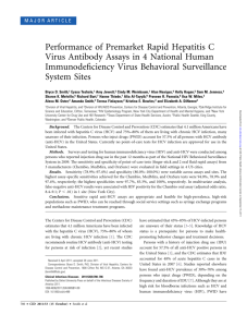 Performance of Premarket Rapid Hepatitis C