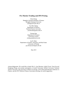 Pre-Market Trading and IPO Pricing