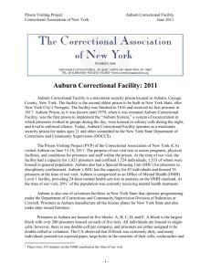 Auburn Correctional Facility: 2011 - Correctional Association of New