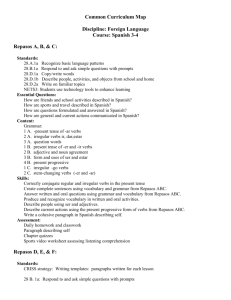 Common Curriculum Map Discipline: Foreign Language Course