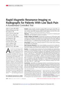 Rapid Magnetic Resonance Imaging vs Radiographs