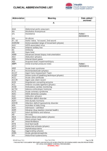 Clinical Abbreviations List