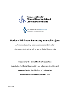 National Minimum Re-testing Interval Project