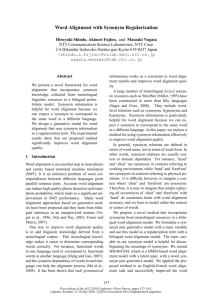 Word Alignment with Synonym Regularization