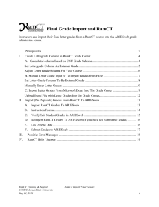 Final Grade Import - RamCT Blackboard Help