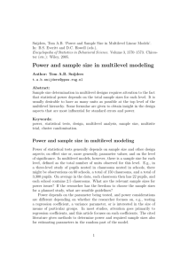 Power and sample size in multilevel modeling