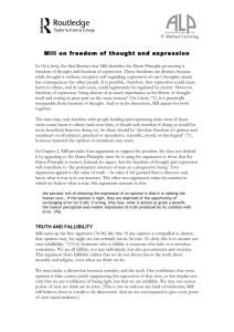 Mill on freedom of thought and expression