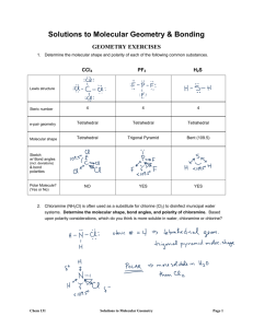 Molecular Geometry Worksheet: VSEPR Theory, Orbital