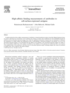 High-affinity binding measurements of antibodies