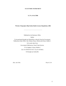 (Ship Station Radio Licence) Regulations, 2006