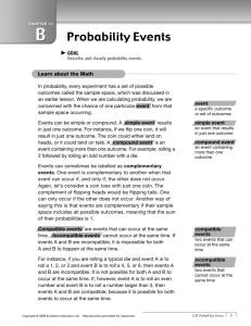 Probability Events