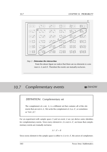 10.7 Complementary events