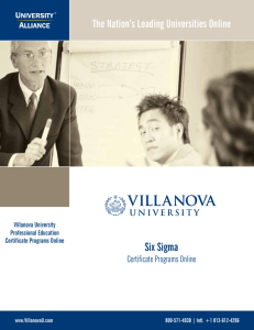 Six Sigma - Villanova University